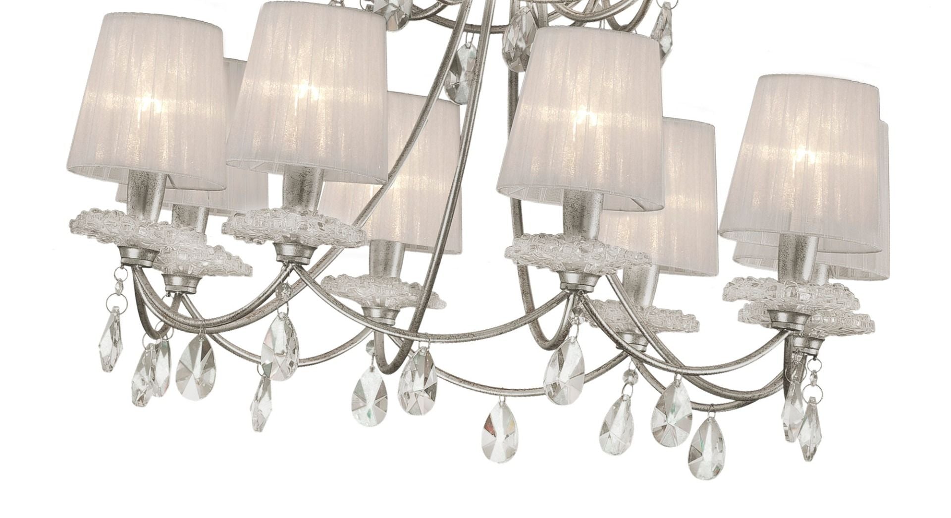 M6300 Mantra Sophie Extra Large 12 Light Silver Chandelier