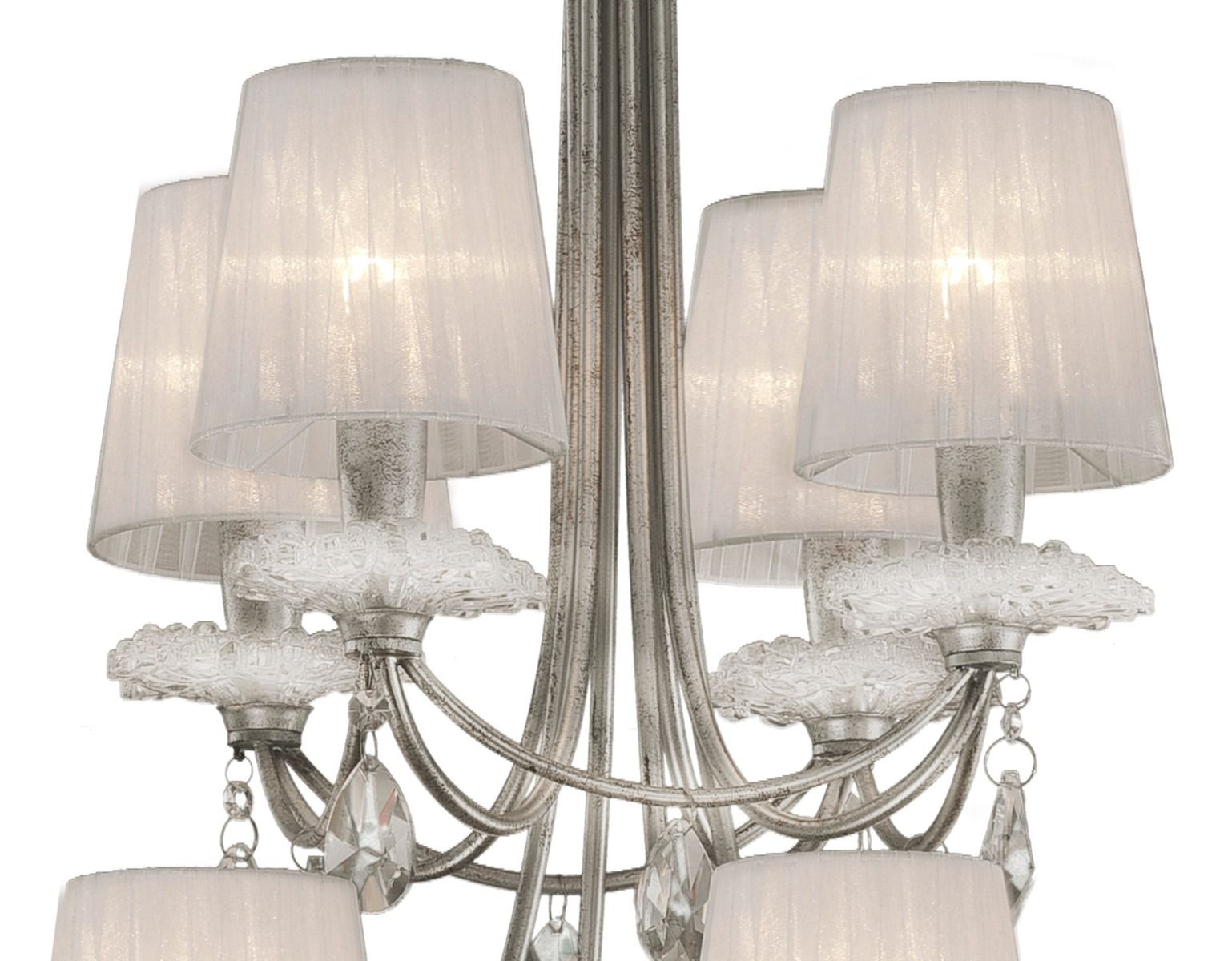 M6300 Mantra Sophie Extra Large 12 Light Silver Chandelier